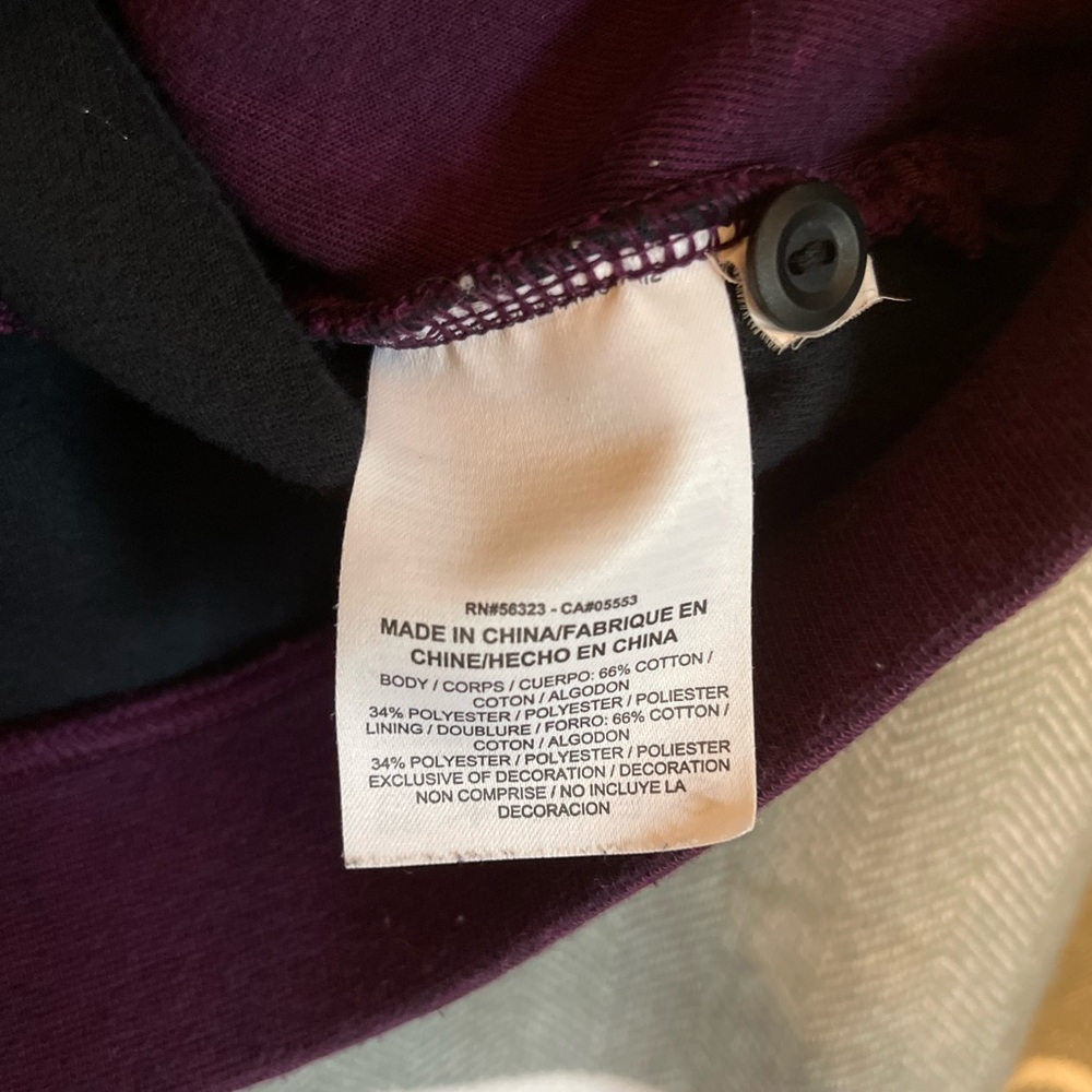 Nike Burgundy Side Zip Vest/Hoodie Size S - Picture 3 of 4